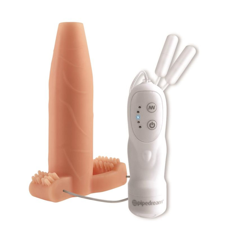Fantasy X-tensions Real Feel Twin Teazer-Flesh | VibraZon