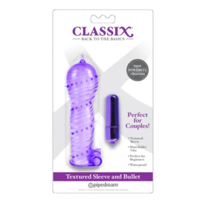 Duo Funda Texturizada y Mini Bala Purpura de Classix