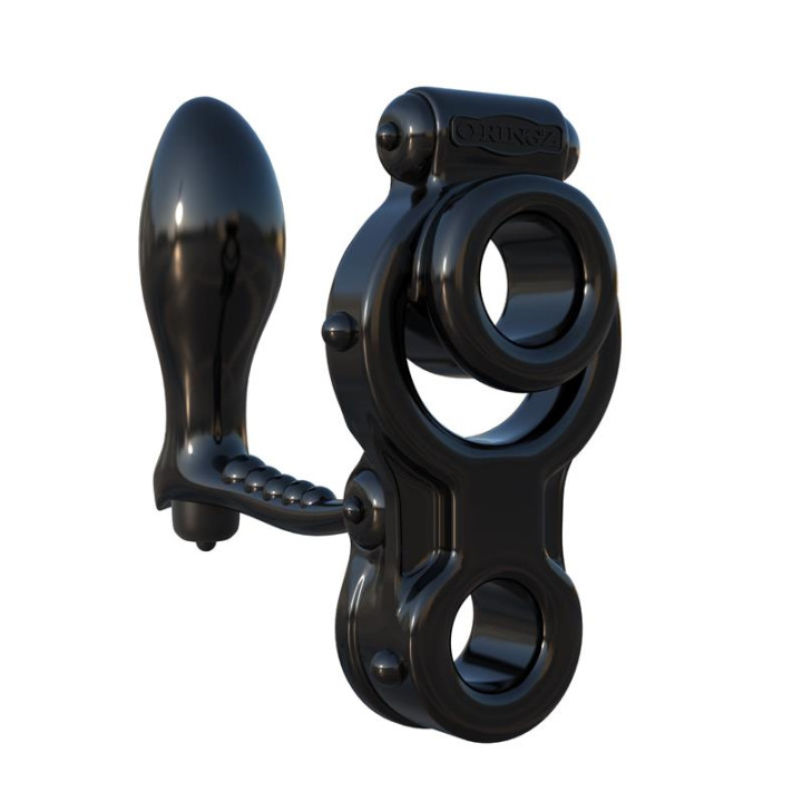 Fantasy C-Ringz Anillo con Plug Anal Ironman Negro | VibraZon