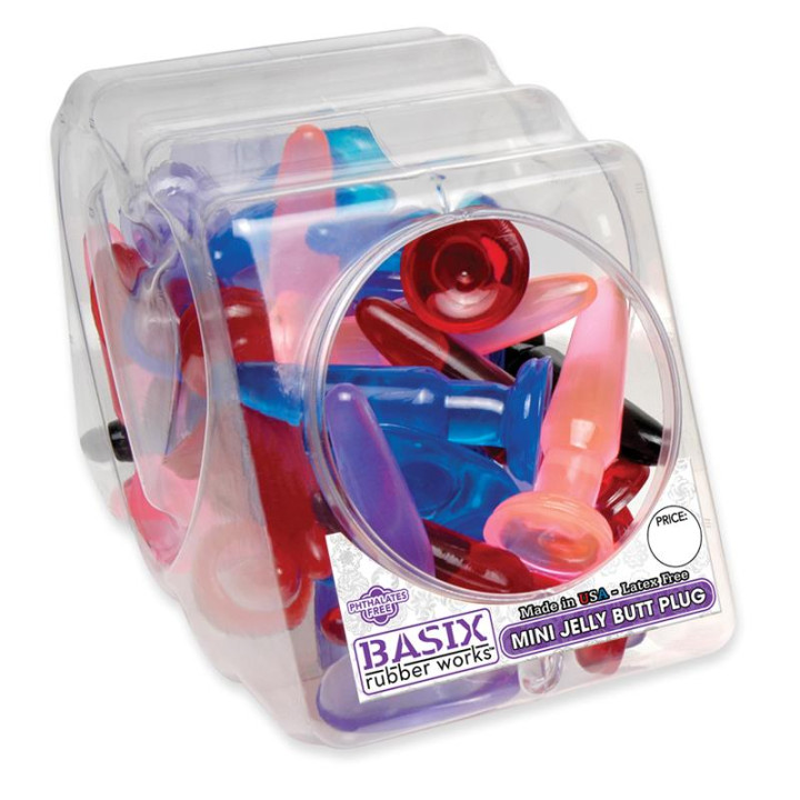 Expositor Mini Plugs Colores Aleatorios de Basix Rubber Works | VibraZon