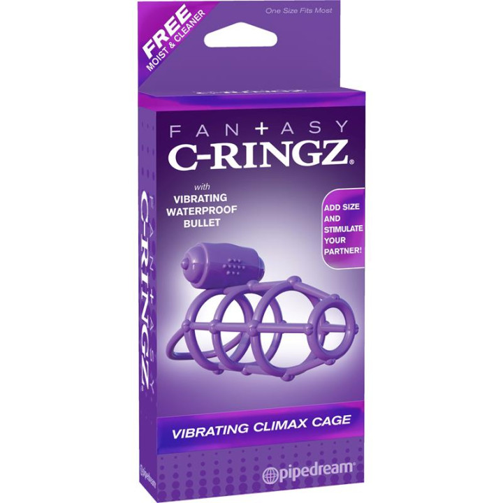 Fantasy C-Ringz Anillo Vibrador Jaula del Clímax Púrpura | VibraZon