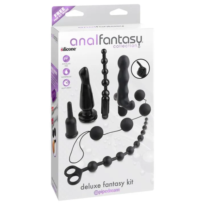 Kit Fantasy Deluxe Negro de Anal Fantasy Collect.