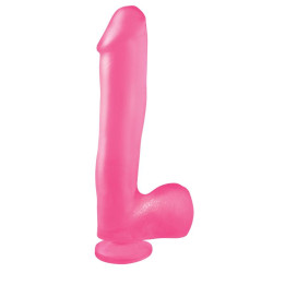 Dildo 25,4 cm Rosa de Basix Rubber Works | VibraZon