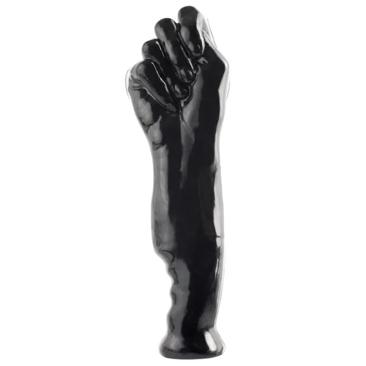 Dildo Forma de Puño Fist of Fury Negro de Basix Rubber Works