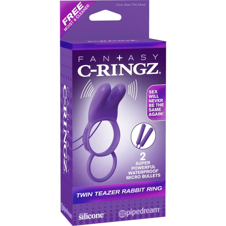 Fantasy C-Ringz Anillo Vibrador Rabbit Doble Púrpura | VibraZon