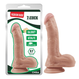 Dildo Dual Density Fashion Dude 20.5 x 4.5 cm Natural de Chisa | VibraZon