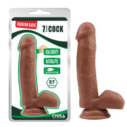 Dildo Dual Density Fashion Dude 17.8 x 4 cm Bronceado de Chisa | VibraZon