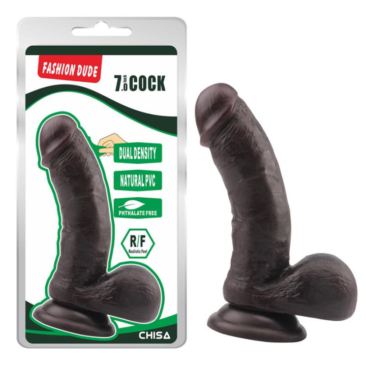 Dildo Dual Density Fashion Dude 17.5 x 4 cm Marron de Chisa | VibraZon