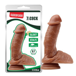 Dildo Dual Density Fashion Dude 18.5 x 4.3 cm Bronceado de Chisa | VibraZon