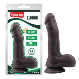 Dildo Dual Density Fashion Dude 20.5 x 4.5 cm Marron de Chisa | VibraZon