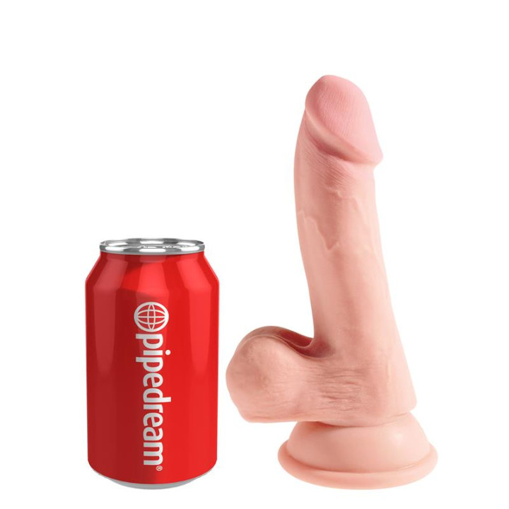 Dildo Triple Densidad con Testículos 6.5 de King Cock | VibraZon