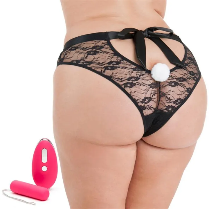 Estimuador Braguita Grande Control Remoto USB Rosa de Happy Rabbit