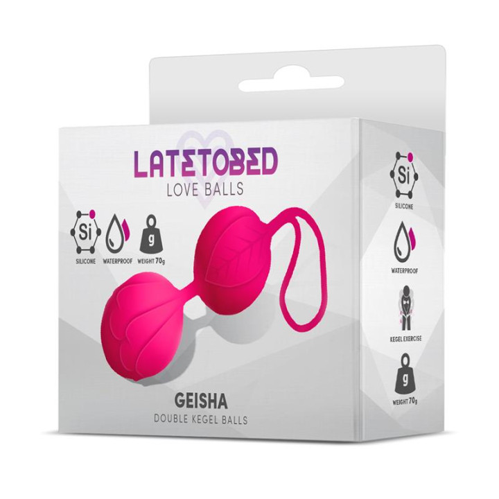Geisha Bolas Kegel Doble Rose Red 70 gr de Latetobed | VibraZon