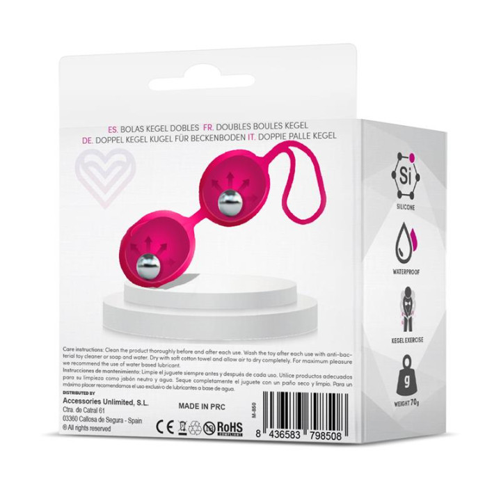 Geisha Bolas Kegel Doble Rose Red 70 gr de Latetobed | VibraZon