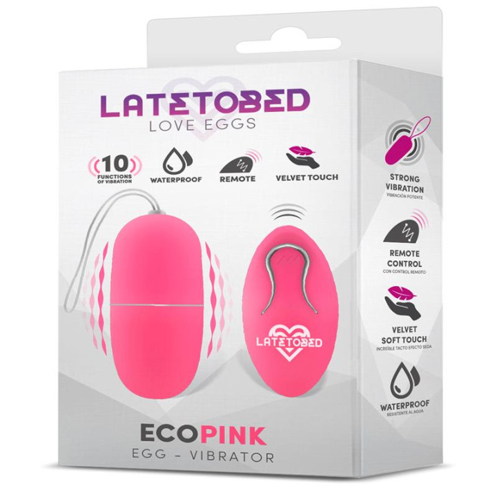 Ecopink Huevo Vibrador con Control Remoto de Latetobed | VibraZon