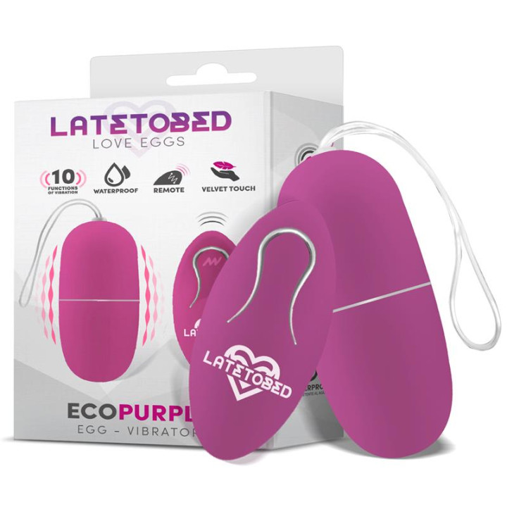 Ecopurple Huevo Vibrador con Control Remoto de Latetobed | VibraZon