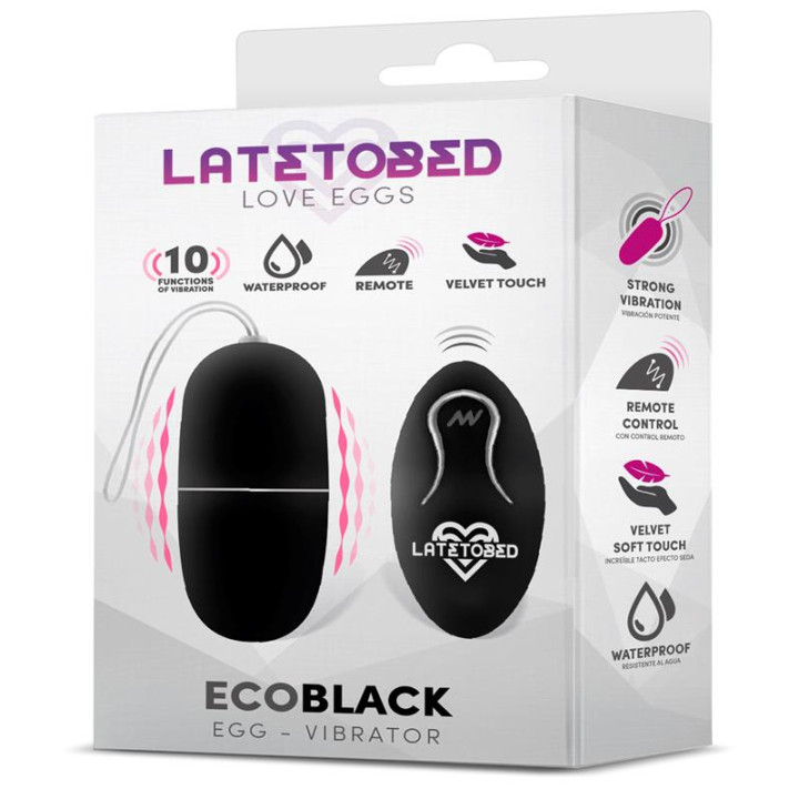 Ecoblack Huevo Vibrador con Control Remoto de Latetobed | VibraZon
