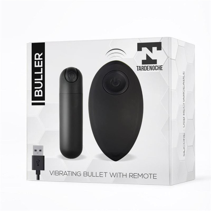 Buller Bala Vibradora Control Remoto USB Negro de Tardenoche | VibraZon