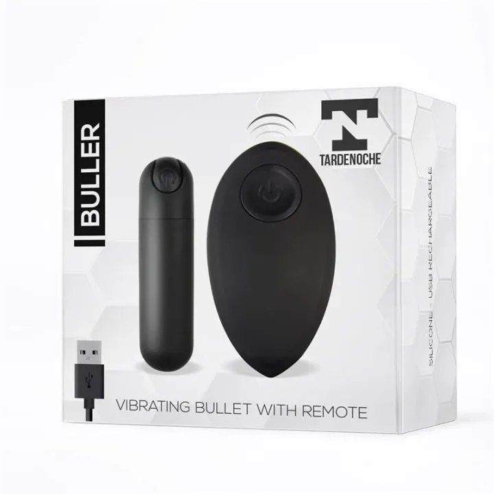 Buller Bala Vibradora Control Remoto USB Negro de Tardenoche