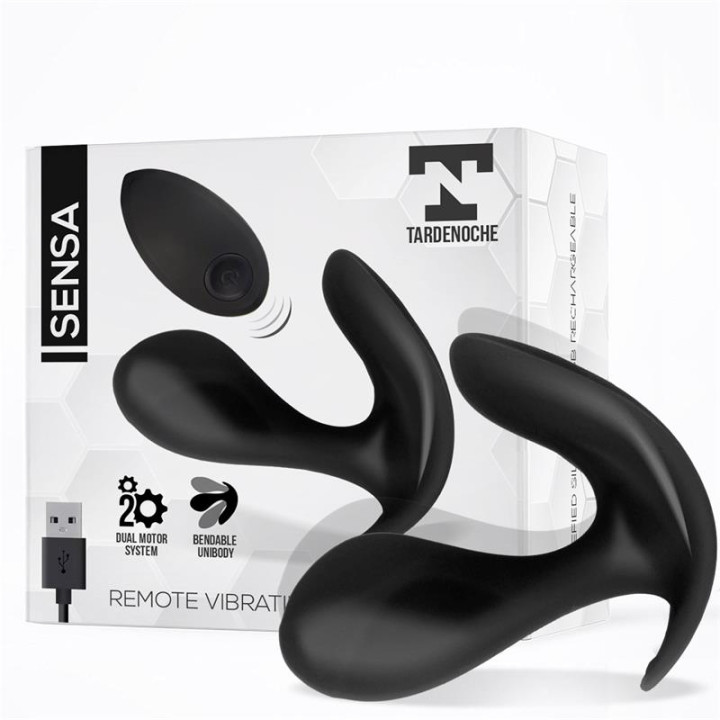 Sensa Estimulador Control Remoto USB SIlicona Líquida Negro de Tardenoche | VibraZon