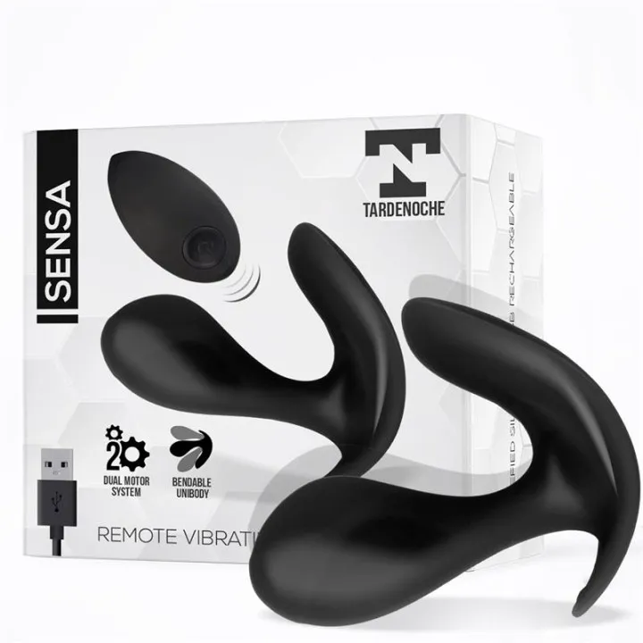 Sensa Estimulador Control Remoto USB SIlicona Líquida Negro de Tardenoche