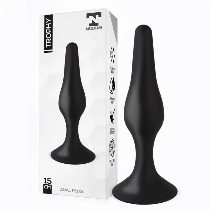 Trophy Plug Anal 15 cm Silicona Negro de Tardenoche