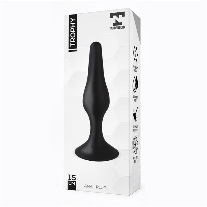 Trophy Plug Anal 15 cm Silicona Negro de Tardenoche | VibraZon