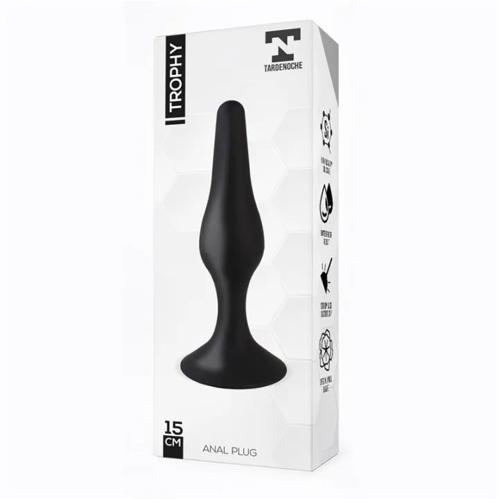 Trophy Plug Anal 15 cm Silicona Negro de Tardenoche
