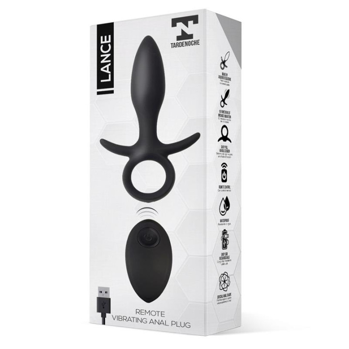 Lance Plug Anal Control Remoto Silicona Liquida USB de Tardenoche | VibraZon