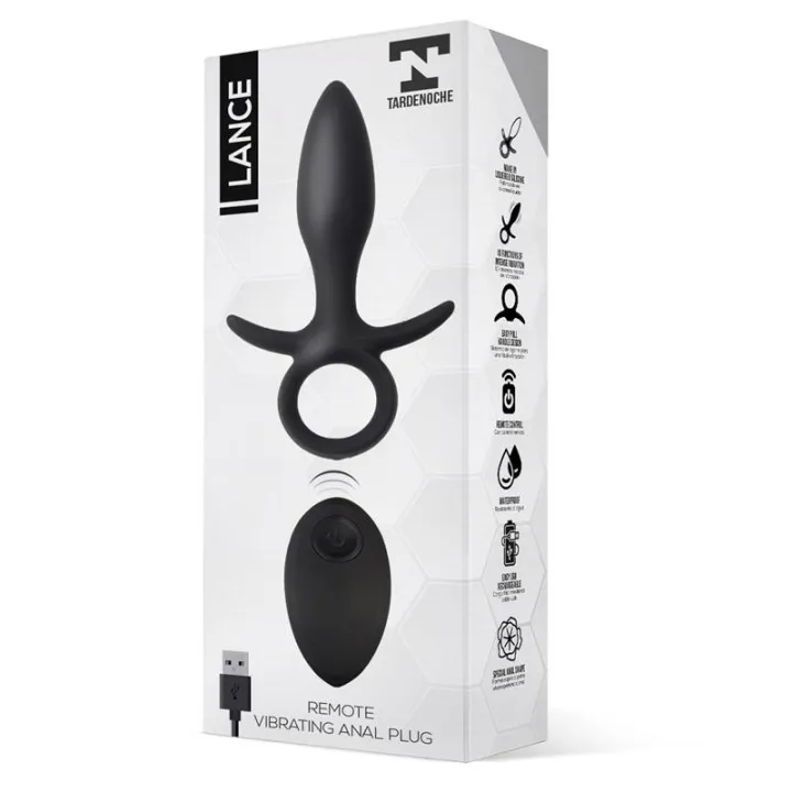 Lance Plug Anal Control Remoto Silicona Liquida USB de Tardenoche