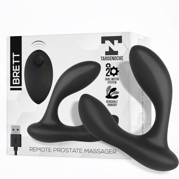 Brett Masajeador Prostático Control Remoto USB Silicona Líquida de Tardenoche | VibraZon