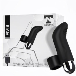 Fivib Estimulador de Dedo USB Silicona Negro de Tardenoche | VibraZon